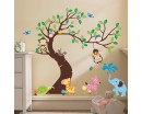 Large Nursery Tree Sticker Happy Time Elephant, Monkeys, Birds, Zebra Large Nursery Tree Sticker Happy Time Elephant, Monkeys, Birds, Zebra